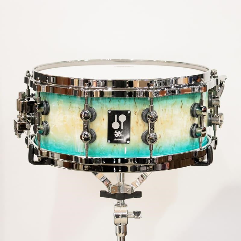 [Ikebe_Musical_Instrument_50th_Anniversary_Model]_SQ2_System_Snare_Drum_-_Maple_Vintage_14x6_-_Blue_Burst_on_Scandinavian_Birch_01