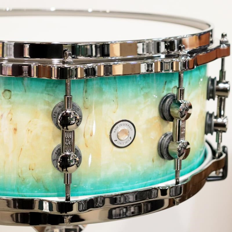 [Ikebe_Musical_Instrument_50th_Anniversary_Model]_SQ2_System_Snare_Drum_-_Maple_Vintage_14x6_-_Blue_Burst_on_Scandinavian_Birch_04