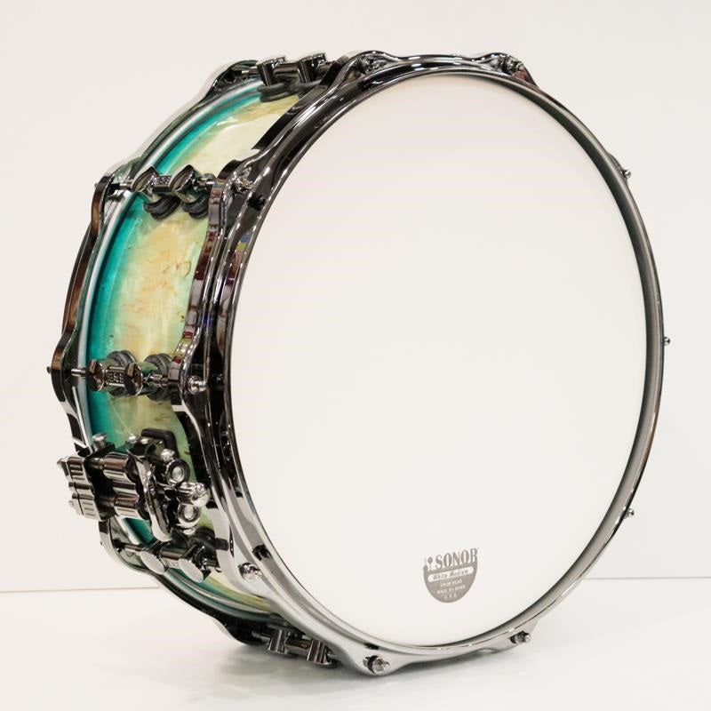 [Ikebe_Musical_Instrument_50th_Anniversary_Model]_SQ2_System_Snare_Drum_-_Maple_Vintage_14x6_-_Blue_Burst_on_Scandinavian_Birch_06