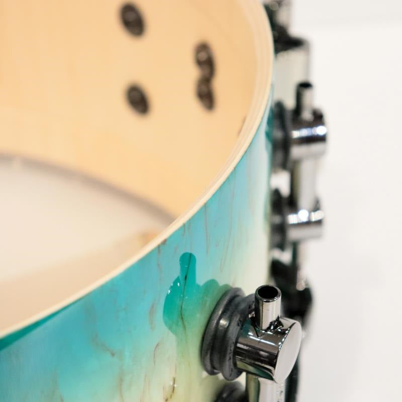[Ikebe_Musical_Instrument_50th_Anniversary_Model]_SQ2_System_Snare_Drum_-_Maple_Vintage_14x6_-_Blue_Burst_on_Scandinavian_Birch_09