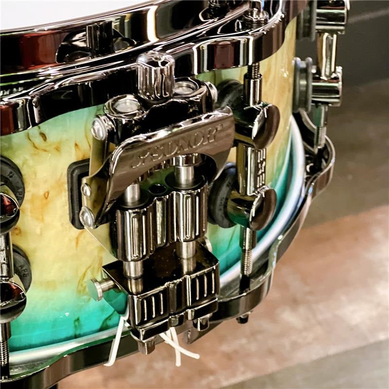 [Ikebe_Musical_Instrument_50th_Anniversary_Model]_SQ2_System_Snare_Drum_-_Maple_Vintage_14x6_-_Blue_Burst_on_Scandinavian_Birch_[No__22772]_02
