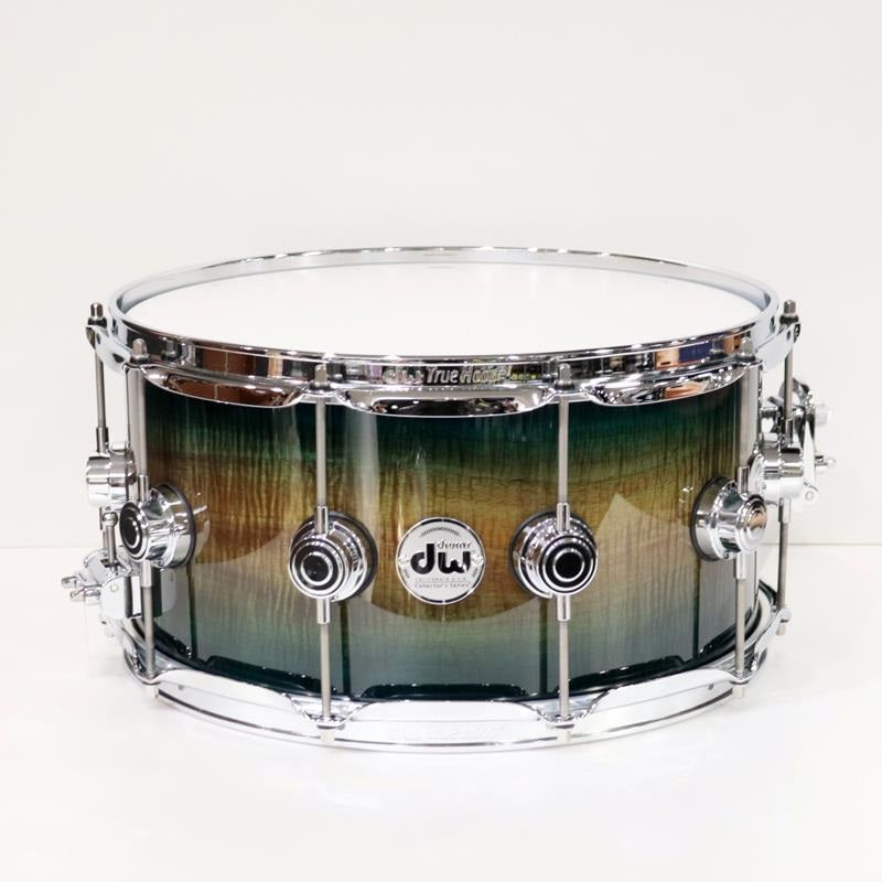 [Ikebe_Musical_Instrument_Store_50th_Anniversary_Model]_DRX60714SSC533_[Collector's_Pure_Maple_Old_Style_VLT_Shell_14x7___Lacquer_Specialty_Natural_To_Regal_Blue_Burst_Over_Koa]_01