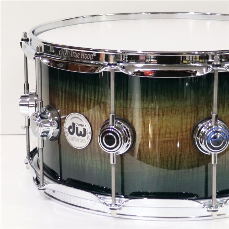 [Ikebe_Musical_Instrument_Store_50th_Anniversary_Model]_DRX60714SSC533_[Collector's_Pure_Maple_Old_Style_VLT_Shell_14x7___Lacquer_Specialty_Natural_To_Regal_Blue_Burst_Over_Koa]_02