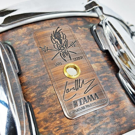 [Ikebe_Osaka_Special!]_Used_LU1465BB_[Lars_Ulrich_Signature_Bell_Brass_14__x_6_5____Scorched_Earth_Finish]_[Made_in_Japan]_03
