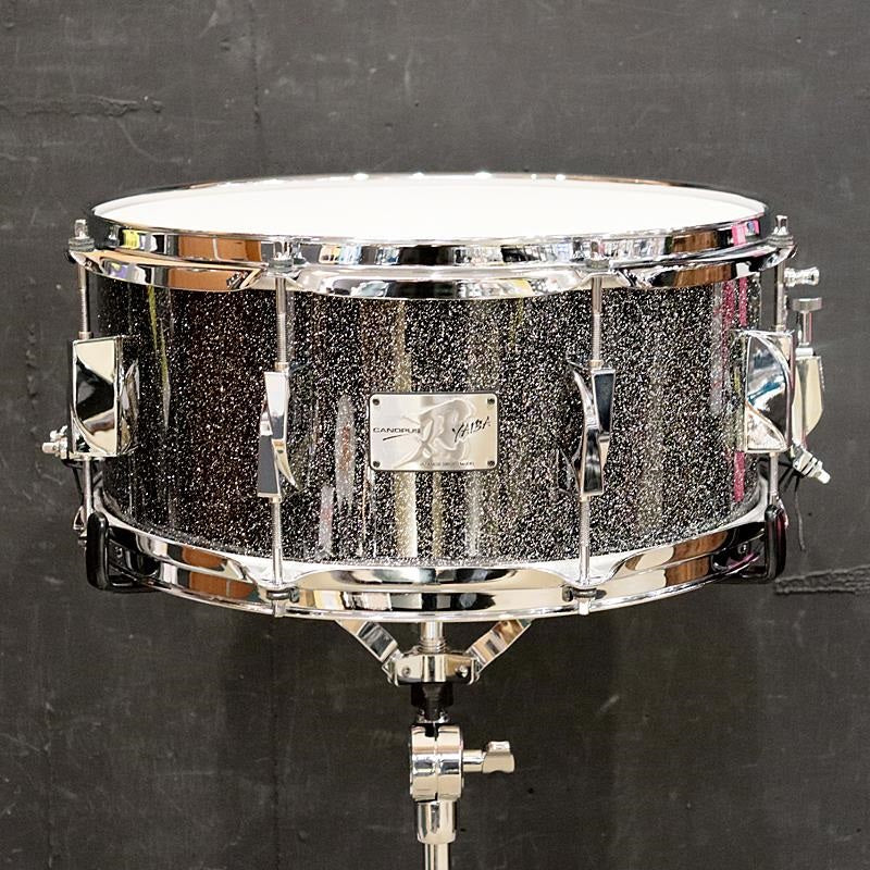 JSB-1465-SBS-LQ_[YAIBA_II_Birch_Snare_Drum_14''×6_5''_-_Shadow_Black_Sparkle_LQ]_01