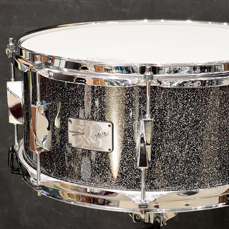 JSB-1465-SBS-LQ_[YAIBA_II_Birch_Snare_Drum_14''×6_5''_-_Shadow_Black_Sparkle_LQ]_02