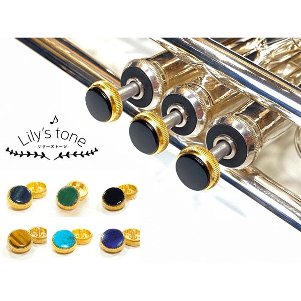 Lillie's_Tone___Bach_Trumpet_Piston_Buttons，_Tiger_Eye，_Gold_Plated，_3_Pieces_(1_Set)_02