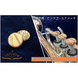 Lillie's_Tone___Yamaha_Trumpet_Piston_Buttons，_Bizen_Ware，_Pink_Gold_Plated_Finish，_3_Pieces_(1_Set)_01