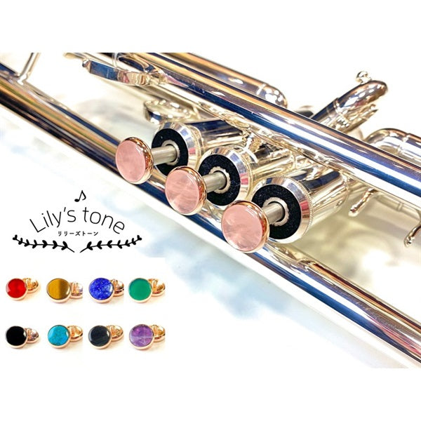 Lillie's_Tone___Yamaha_Trumpet_Piston_Buttons，_Bizen_Ware，_Pink_Gold_Plated_Finish，_3_Pieces_(1_Set)_02