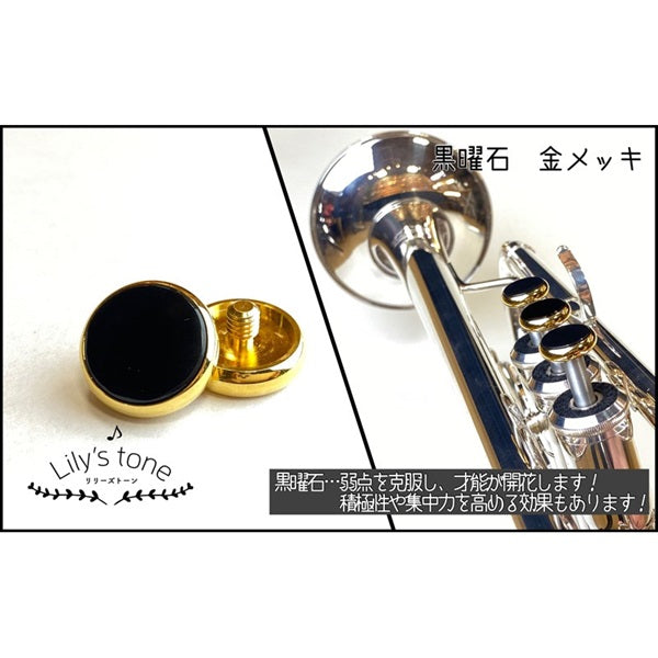 Lillie's_Tone___Yamaha_Trumpet_Piston_Buttons，_Obsidian，_Gold_Plated，_3_Pieces_(Set_of_1)_01