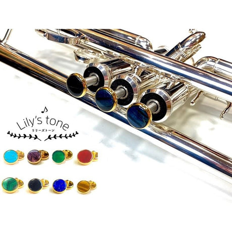 Lillie's_Tone___Yamaha_Trumpet_Piston_Buttons，_Rose_Quartz，_Gold_Plated，_3-Piece_Set_[In-Store_Display_Item☆Clearance_Price!!]_02