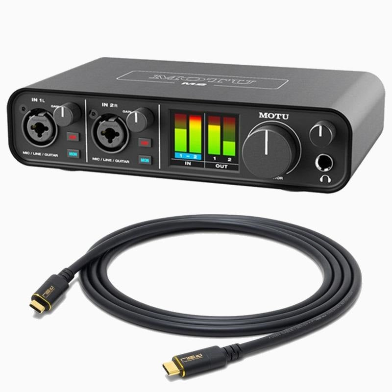 M2_+_Oyaide_SCI-04_Set_(Motu)_(USB-C_Audio_Interface)_(Oyaide)_(Thunderbolt_3_Compatible_USB4_Type-C_to_Type-C_1_2m)_01