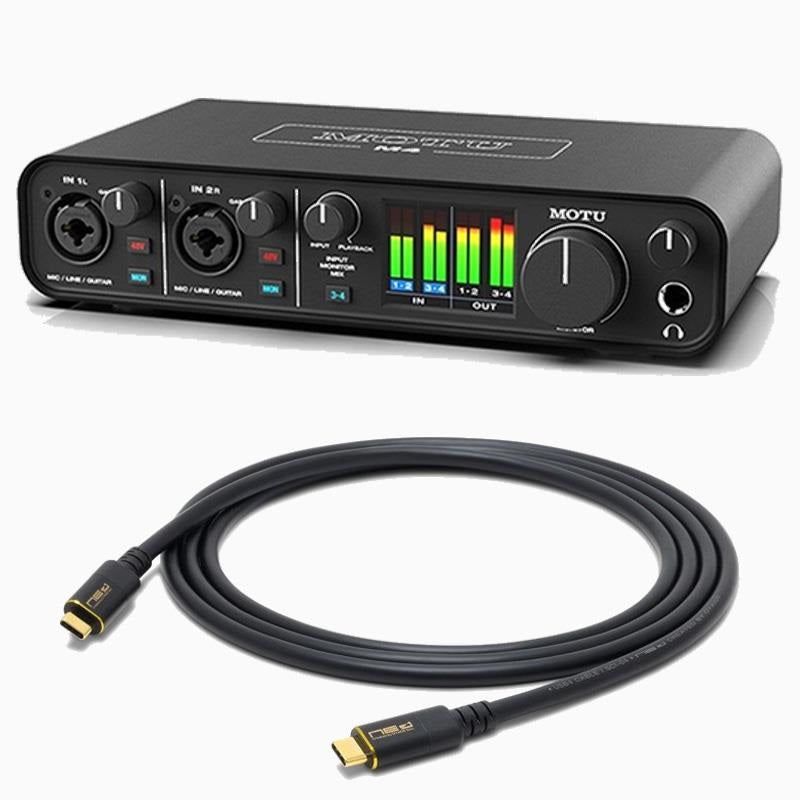 M4_+_Oyaide_SCI-04_Set_(Motu)_(USB-C_Audio_Interface)_(Oyaide)_(Thunderbolt_3_Compatible_USB4_Type-C_to_Type-C_1_2m)_01