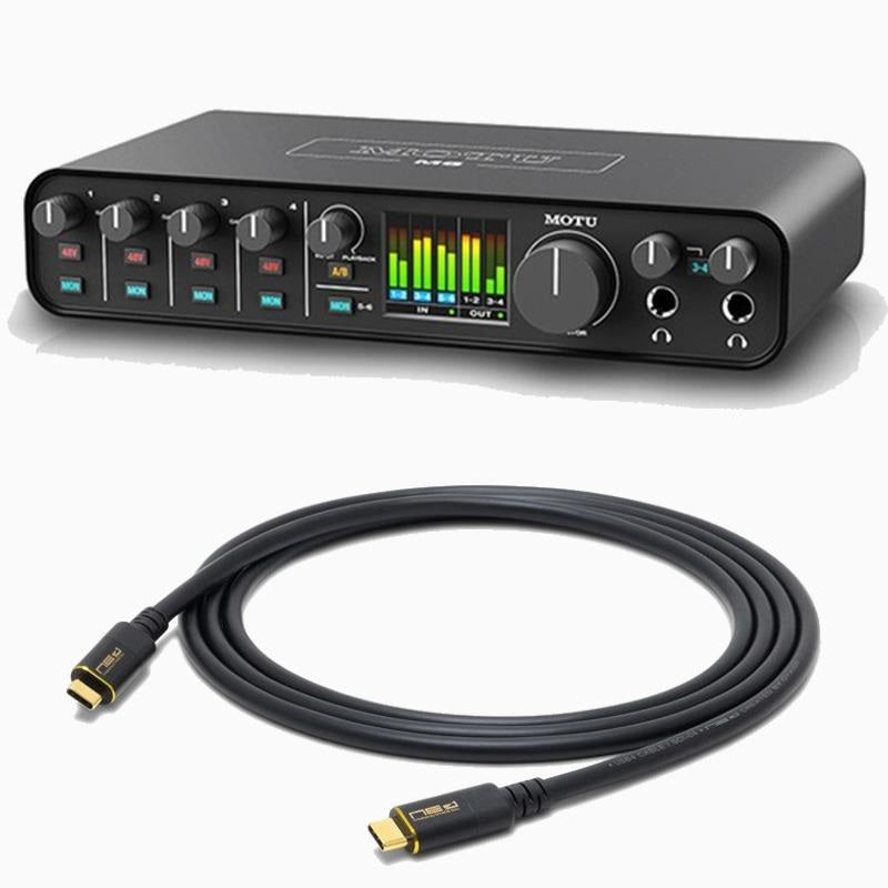 M6_+_Oyaide_SCI-04_Set_(Motu)_(USB-C_Audio_Interface)_(Oyaide)_(Thunderbolt_3_Compatible_USB4_Type-C_to_Type-C_1_2m)_01
