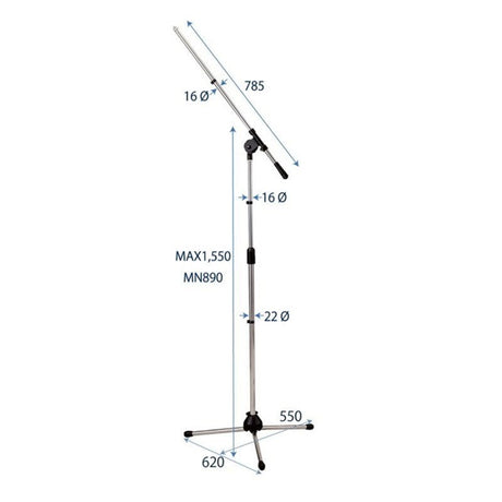 MS-200_(Chrome)_(MS200)_(Boom_Microphone_Stand)_02