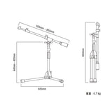 MS736LBK_(Iron_Works_Studio_Series)_(Short_Boom)_(Low_Position)_(Tama_Microphone_Stand)_02