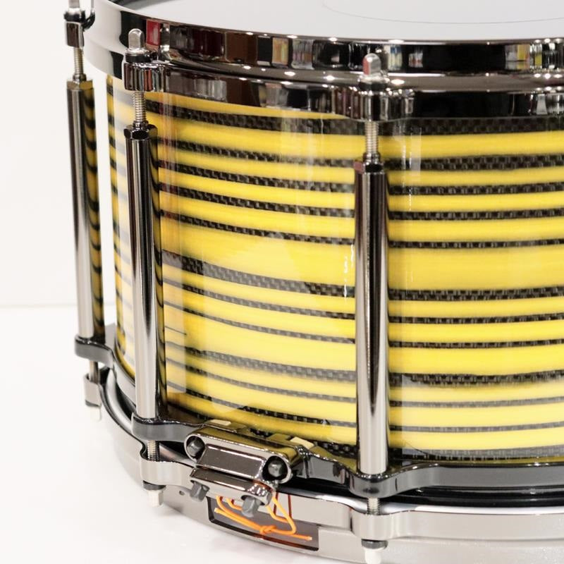 Masterworks_Snare_Drum_14x8_Free_Floating_-_Gold_Swirl_on_Black_Carbon_[Ikebe_Musical_Instruments_50th_Anniversary_Model]_04