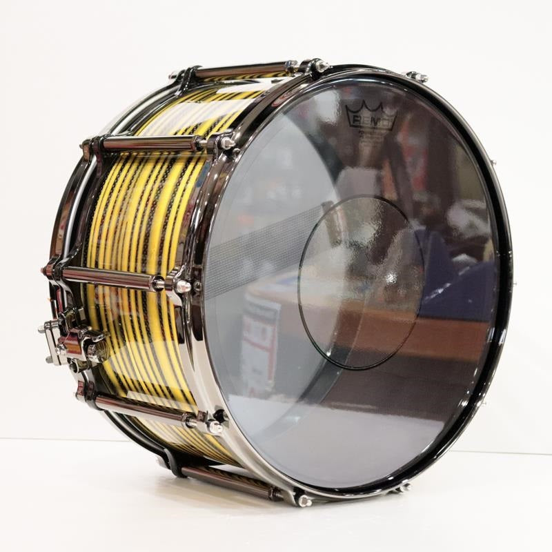Masterworks_Snare_Drum_14x8_Free_Floating_-_Gold_Swirl_on_Black_Carbon_[Ikebe_Musical_Instruments_50th_Anniversary_Model]_05