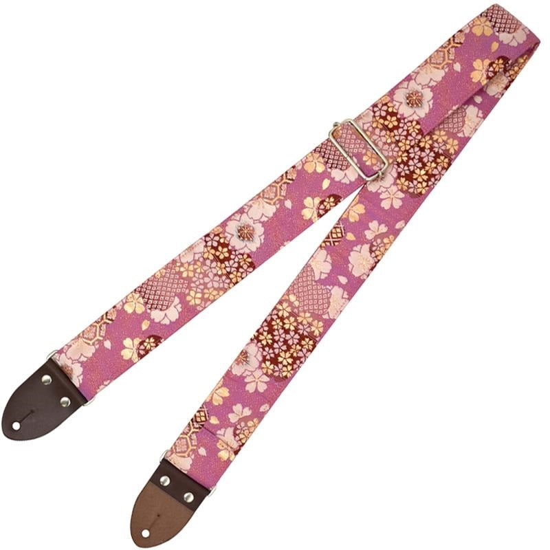 Nishijin-ori_Guitar_Strap，_Flower_and_Azuki_Pattern_No_4_(DB)_01