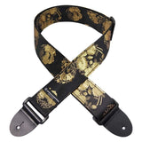 Nishijin-woven_guitar_strap_DGS-NKH60_Gold_Flower_Circle_01