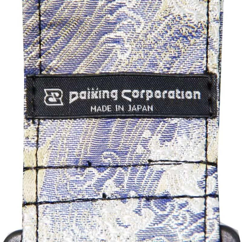 Nishijin-woven_guitar_strap_DGS-NKNG-60_with_gold-lined_wave_pattern_04