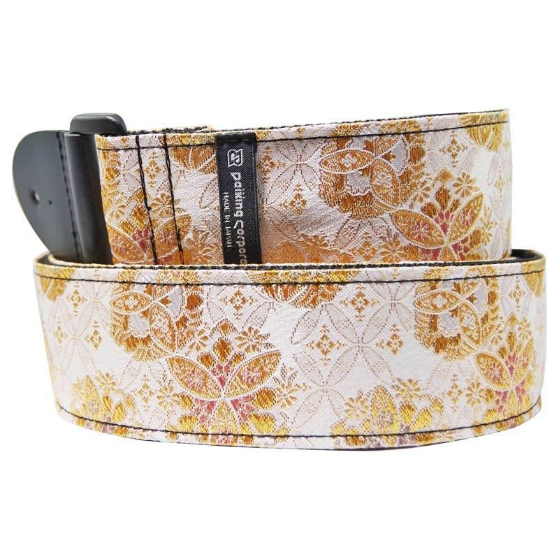 Nishijin-woven_guitar_strap_DGS-NKSH-60_with_gold_enamel_cloisonné_and_platinum_pattern_01