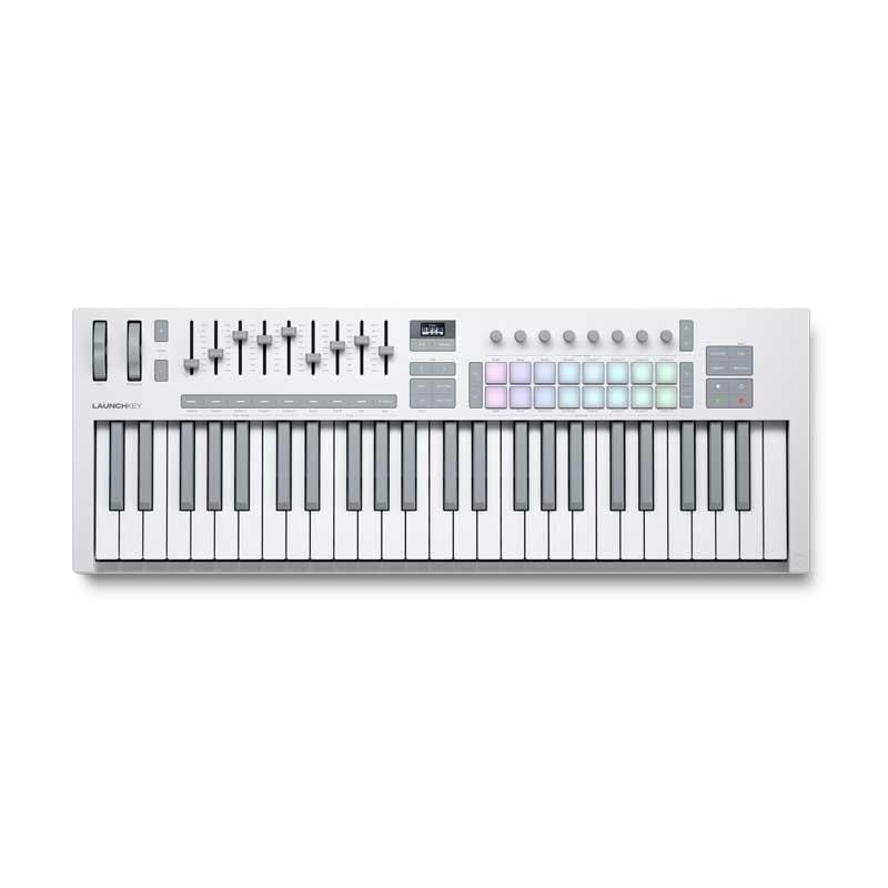 Novation_Launchkey_49_Mk4_White_(49-Key_USB_MIDI_Controller)_[Free_Novation_PLAY_Software_Download]_[Includes_Steinberg_Cubase_LE_14!]_01