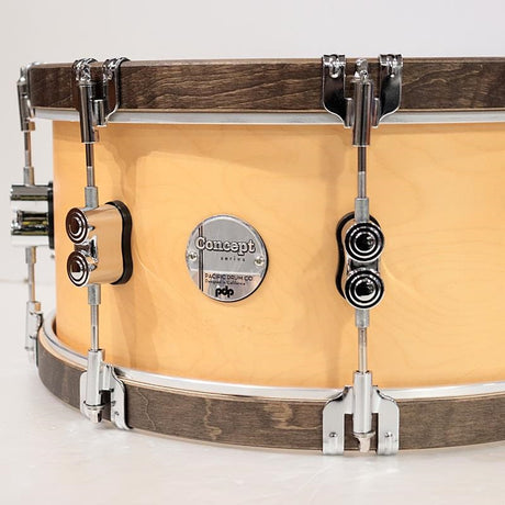 PDCC6514SSNW_[Concept_Classic_Snare_Drum_14''×6_5''_-_Natural_Stain_w_Walnut_Hoops]_[Limited_Quantity_Special_Price]_02