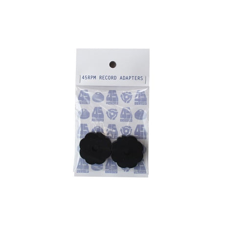 Plastic_45RPM_Flower-Power_Adapters，_Black_(2_per_bag)_(Donut_Disc_EP_Adapters)_02