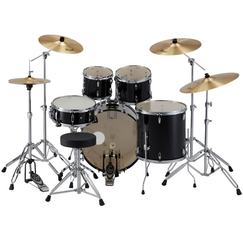 RS525SCWN_C-2CS_#31_+_PPB-KCP5_[ROADSHOW_Full_Drum_Set_with_Cymbals_(2_Crash_Cymbals)_-_Jet_Black]_[Includes_Genuine_Drum_Mat]_02