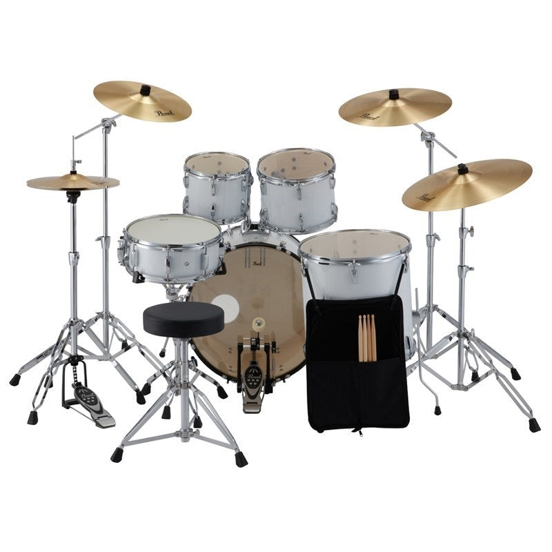RS525SCWN_C-2CS_#33_+_PPB-KCP5_[ROADSHOW_Full_Drum_Set_with_Cymbals_(2_Crash_Cymbals)_-_Pure_White]_[Includes_Genuine_Drum_Mat]_02