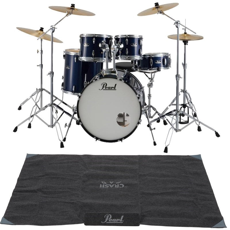 RS525SCWN_C-2CS_#743_+_PPB-KCP5_[ROADSHOW_Full_Drum_Set_with_Cymbals_(2_Crash_Cymbals)_-_Royal_Blue_Metallic]_[Includes_Genuine_Drum_Mat]_01