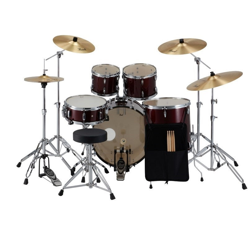RS525SCWN_C-2CS_#91_+_PPB-KCP5_[ROADSHOW_Full_Drum_Set_with_Cymbals_(2_Crash_Cymbals)_-_Red_Wine]_[Includes_Genuine_Drum_Mat]_02