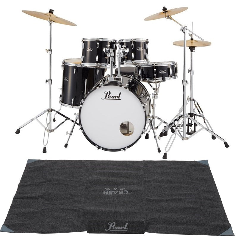 RS525SCWN_C_#31_+_PPB-KCP5_[ROADSHOW_Full_Drum_Set_with_Cymbals_-_Jet_Black]_[Includes_Genuine_Drum_Mat]_01