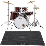 RS525SCWN_C_#91_+_PPB-KCP5_[ROADSHOW_Full_Drum_Set_with_Cymbals_-_Red_Wine]_[Includes_Genuine_Drum_Mat]_01