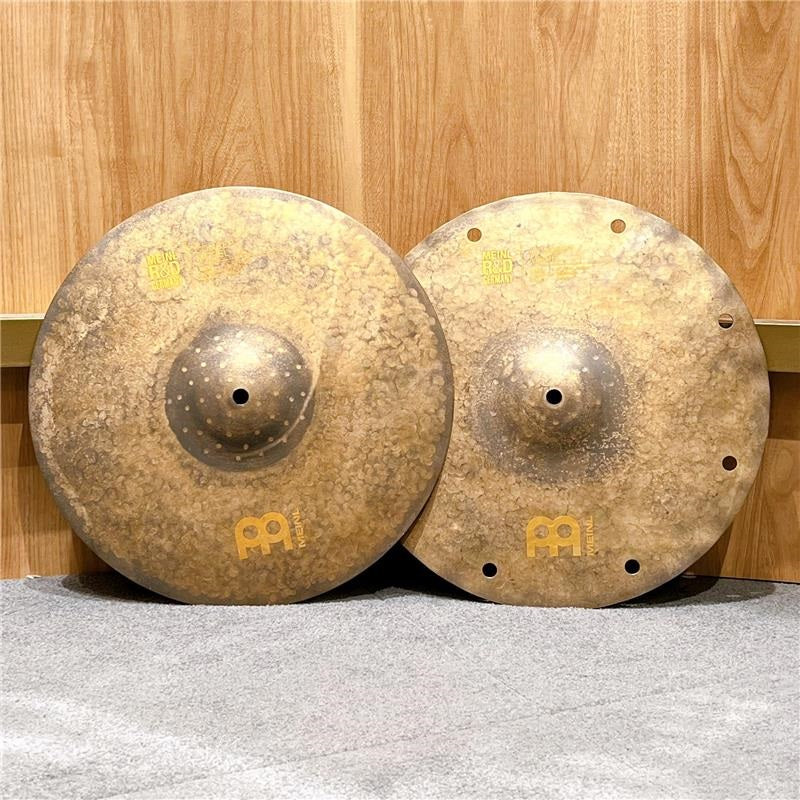 R&D_Prototype_Byzance_Vintage_Pure_Hi-Hats_with_Soundwaves，_Sandblasted，_and_8-hole_14__Guitars_[965g_1400g]_[Special_Order]_01
