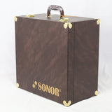 SQ2_14x7_Beech_Medium_Snare_Drum_-_Semi_Gloss_Dark_Roots___Black_Parts_09