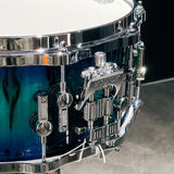 SQ2_System_Snare_Drum_-_Beech_Vintage_14x6_5_-_Green_Lacquer_over_Blue_Burst_Finish_with_African_Marble_(Special_Order)_02