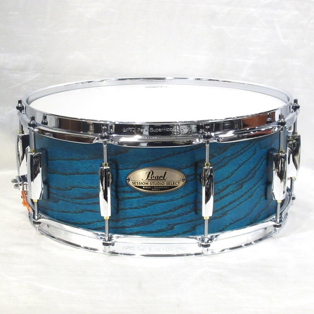 STS1455S_C_#T26_[Session_Studio_Select_14__x_5_5__Snare_Drum_-_Teal_Blue_Ash]_[Pearl_Factory_Tour_2024_Order]_01