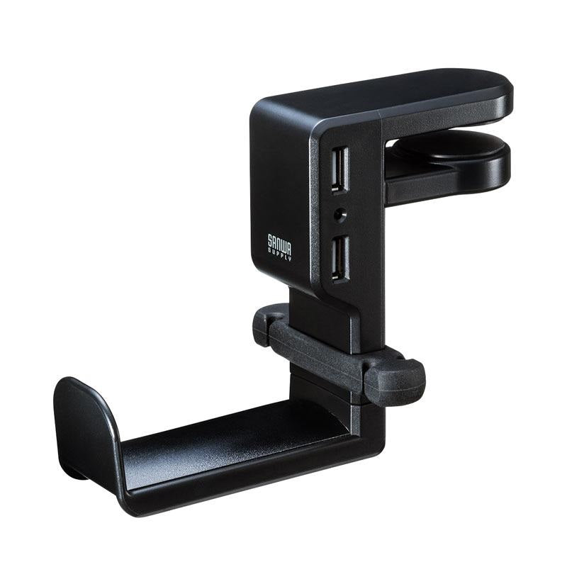 Sanwa_Supply_PDA-STN29BK_(Black)_(Headphone_Hook)_(Headphone_Hanger)_(Rotating)_01