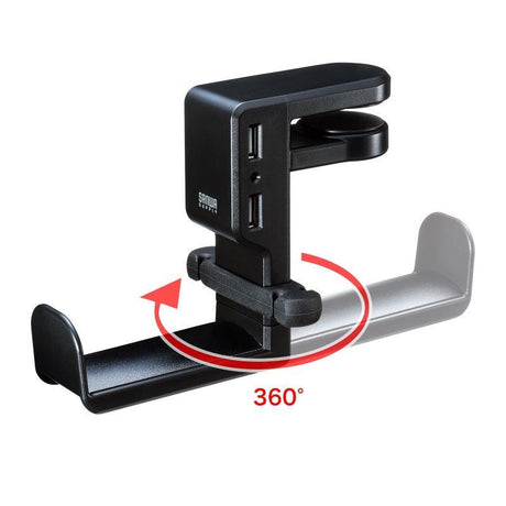 Sanwa_Supply_PDA-STN29BK_(Black)_(Headphone_Hook)_(Headphone_Hanger)_(Rotating)_03