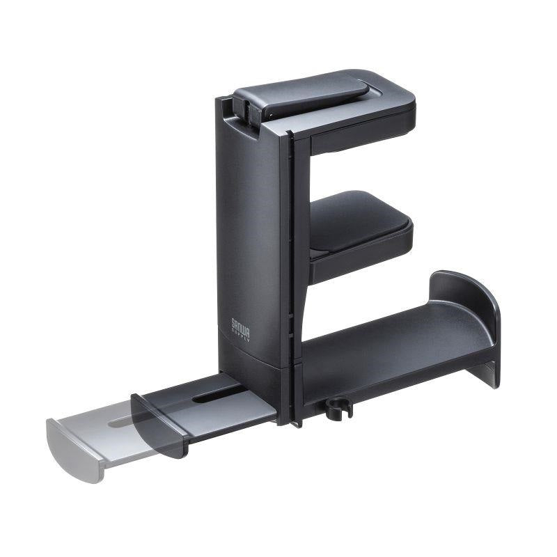 Sanwa_Supply_PDA-STN74BK_(Black)_Headphone_Hook_Headphone_Hanger_with_Drink_Holder_05