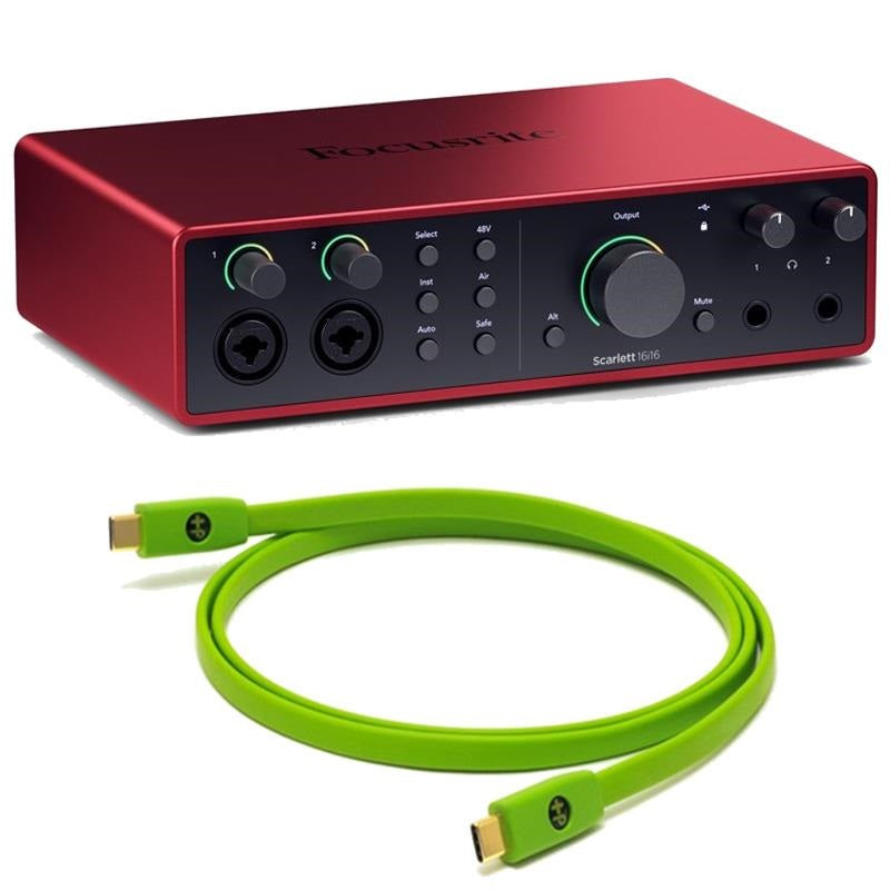 Scarlett_16i16_Gen4_+_OYAIDE_High-Quality_USB_Cable_Set_(Type_C_to_C_1_0m)_(16-in，_16-out_USB_Audio_Interface)_(Focusrite)_(Oyaide)_01