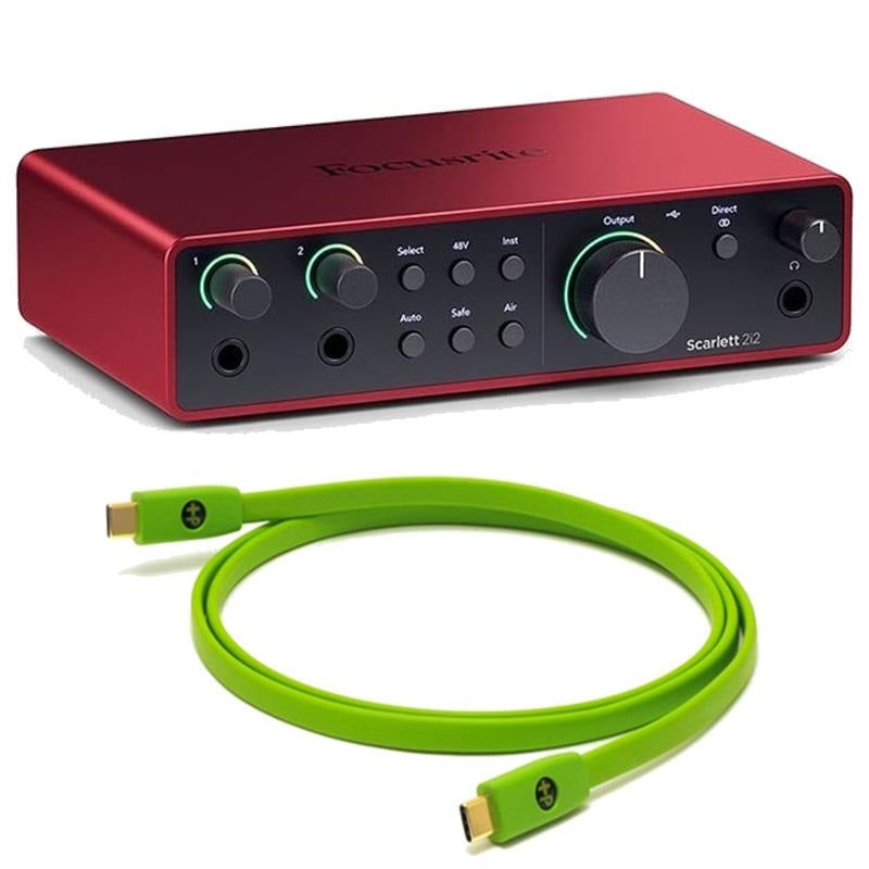 Scarlett_2i2_gen4_+_OYAIDE_High-Quality_USB_Cable_Set_(Type_C_to_C_1_0m)_(2-in-2-out_USB-C_Audio_Interface)_(Focusrite)_(OYAIDE)_01