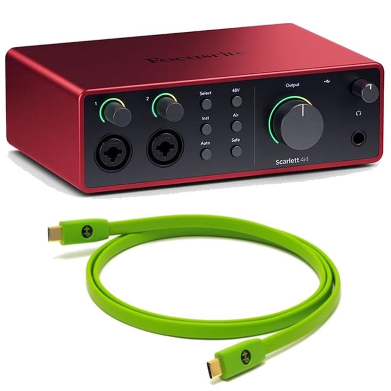 Scarlett_4i4_gen4_+_OYAIDE_High-Quality_USB_Cable_Set_(Type_C_to_C_1_0m)_(4-in_4-out_USB-C_Audio_Interface)_(Focusrite)_(Oyaide)_01