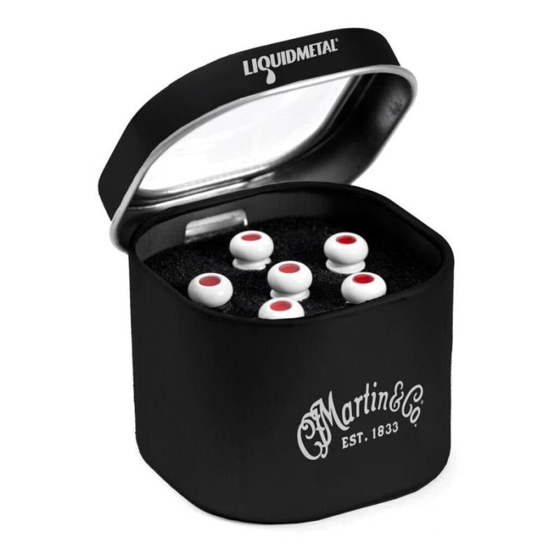 [Special_Price]_LUXE_BY_MARTIN_Bridge_Pins_Bone_with_Red_Inlay_Liquid_Metal_Bridge_Pins_for_Martin_Guitars_01