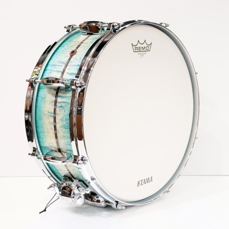 TMS1455DR-ECB_[STAR_Maple_14''×5_5''_Snare_Drum_-_Emerald_Sea_Curly_Maple_Burst]_[Made_in_Japan]_05