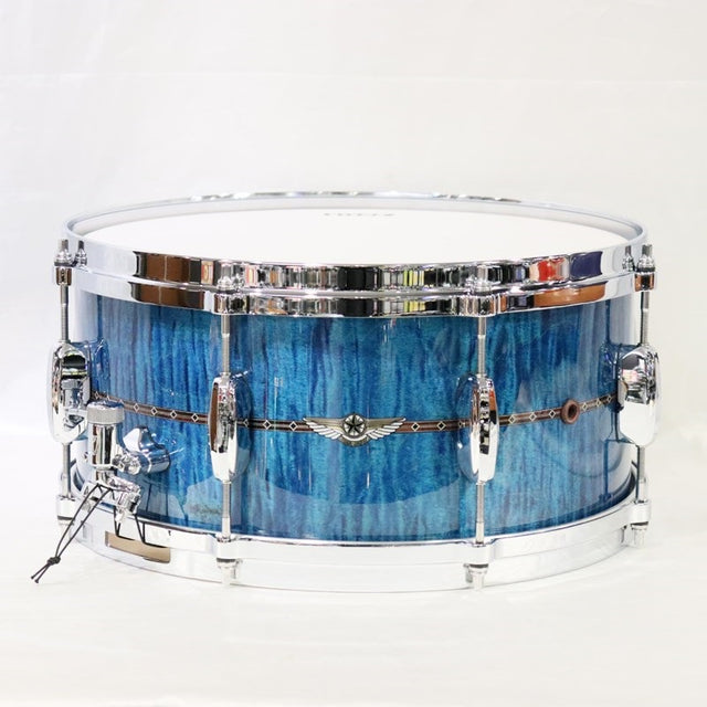 TMS1465DR-OLC_[STAR_Maple_14''×6_5''_Snare_Drum_-_Ocean_Blue_Curly_Maple]_[Made_in_Japan]_01
