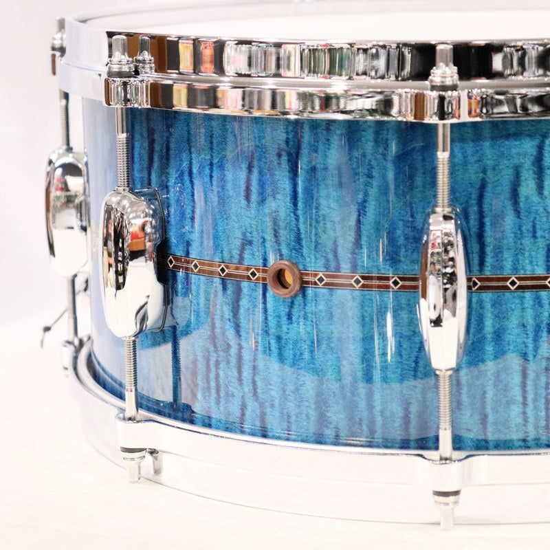 TMS1465DR-OLC_[STAR_Maple_14''×6_5''_Snare_Drum_-_Ocean_Blue_Curly_Maple]_[Made_in_Japan]_03