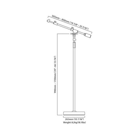 Tama_MS736RBK_(Iron_Works_Studio_Series)_Microphone_Stand_with_Long_Boom_and_Round_Base_02